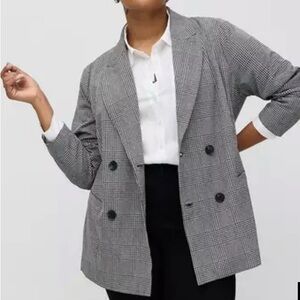 Torrid Studio Relaxed Double-Breasted Crepe Blazer
